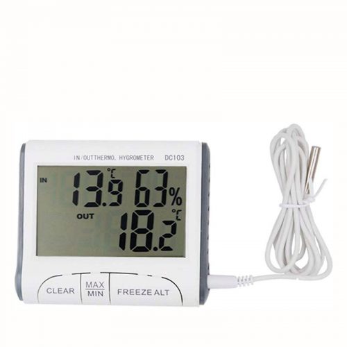 Ψηφιακό θερμόμετρο , υγρασιόμετρο και ρολόι.