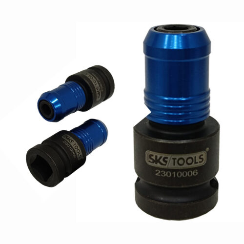 Καρυδάκι αντάπτορας μαύρος για μύτες ¼  QUICK RELEASE με καρέ ½ ίντσας SKS TOOLS.