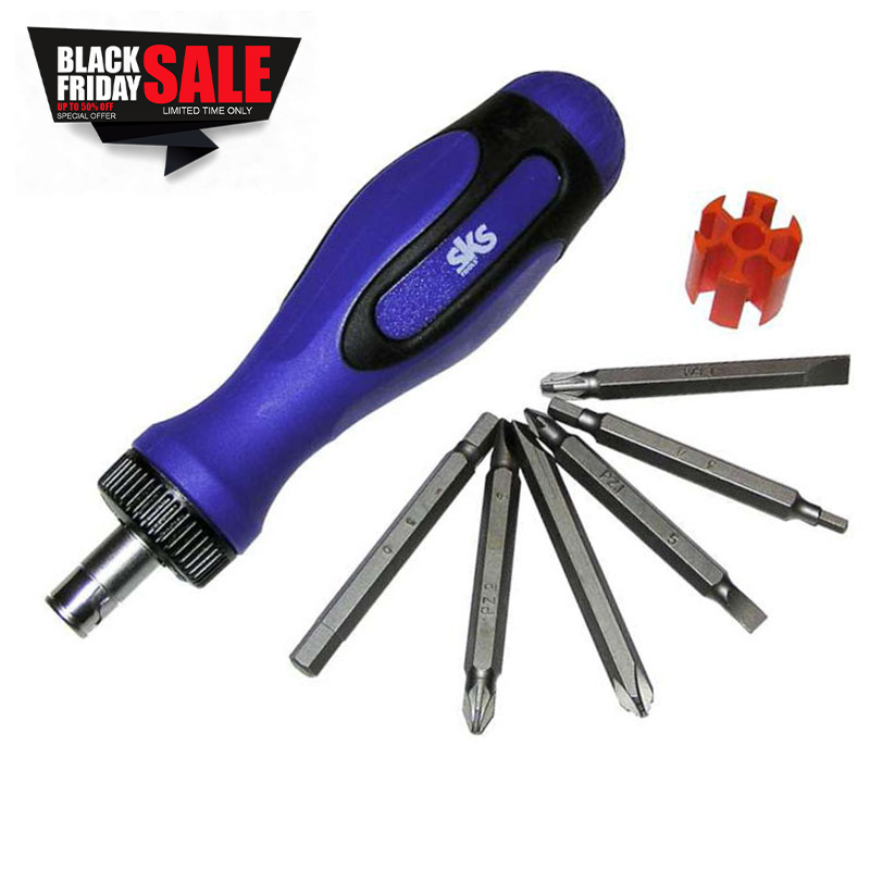 Κατσαβίδι καστάνιας με 6 διπλές μαγνητικές μύτες 65 mm μπλε.