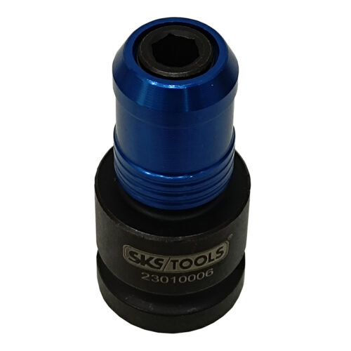 Καρυδάκι αντάπτορας μαύρος για μύτες ¼  QUICK RELEASE με καρέ ½ ίντσας SKS TOOLS.