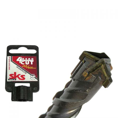 Τρυπάνι SDS plus τετράκοπο με διπλό σπείρωμα Ø 12 Χ 400 mm SKS TOOLS.