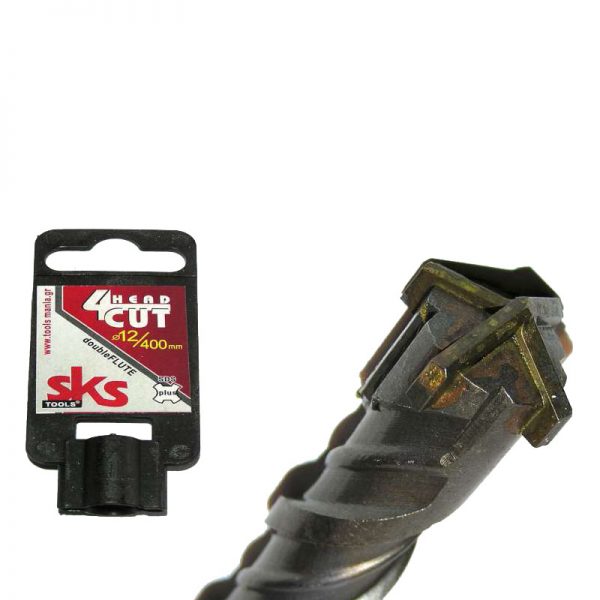 Τρυπάνι SDS plus τετράκοπο με διπλό σπείρωμα Ø 12 Χ 400 mm SKS TOOLS.