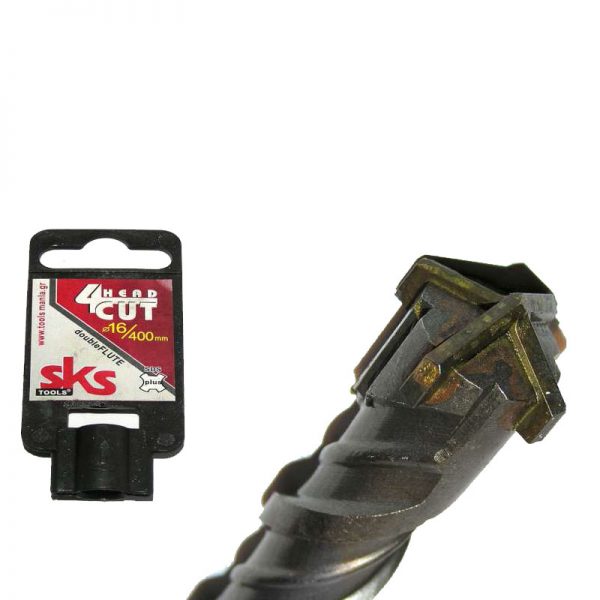 Τρυπάνι SDS plus τετράκοπο με διπλό σπείρωμα Ø 16 Χ 400 mm SKS TOOLS.