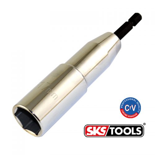 Καρυδάκι εξάγωνο 17mm με αξονάκι ¼ 110mm.