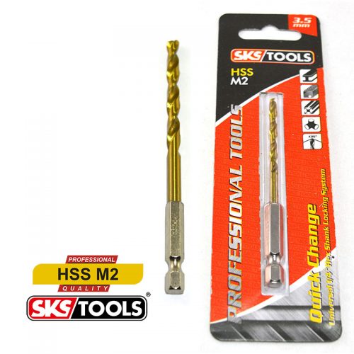 Τρυπάνι HSS M2 σε μύτη ¼ 3,5mm SKS TOOLS.