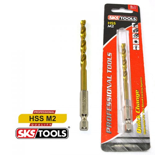 Τρυπάνι HSS M2 σε μύτη ¼ 5,5mm SKS TOOLS.