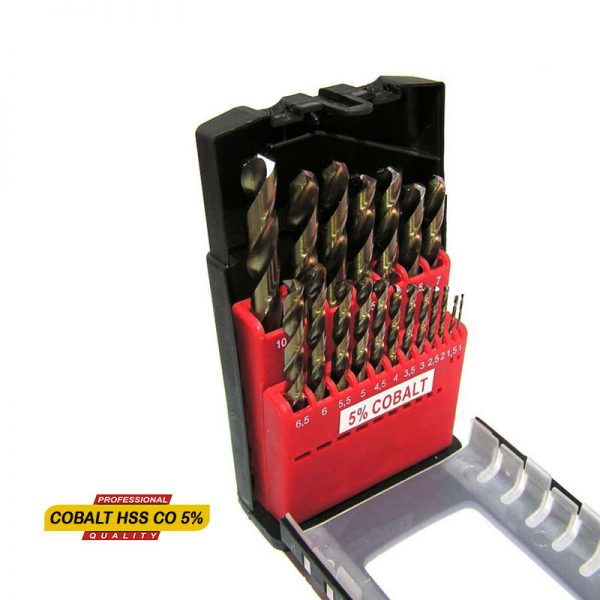 Σετ τρυπάνια HSS 19 τεμαχίων 5 % COBALT SKS TOOLS.