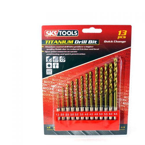 Σετ τρυπάνια HSS σε μύτη ¼ 13 τεμαχίων SKS/TOOLS.