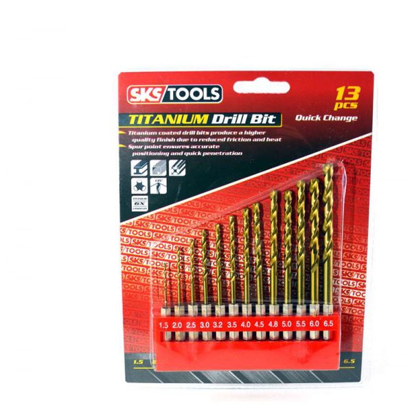Σετ τρυπάνια HSS σε μύτη ¼ 13 τεμαχίων SKS/TOOLS.