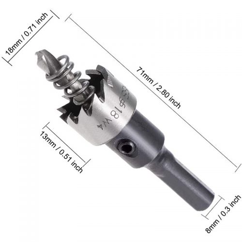 Ποτηροτρύπανο INOX 18 mm.