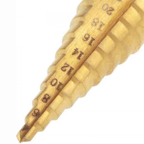 Τρυπάνι κωνικό 4 - 32 mm με επικάλυψη τιτανίου.