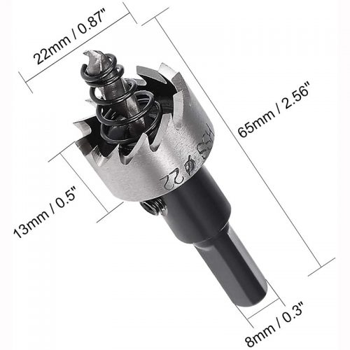 Ποτηροτρύπανο INOX 22 mm.