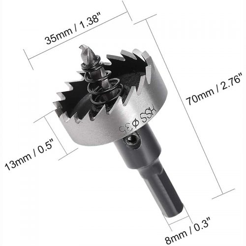 Ποτηροτρύπανο INOX 35 mm.