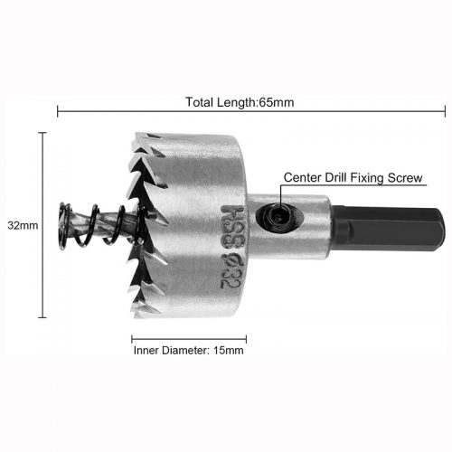 Ποτηροτρύπανο INOX 32 mm.