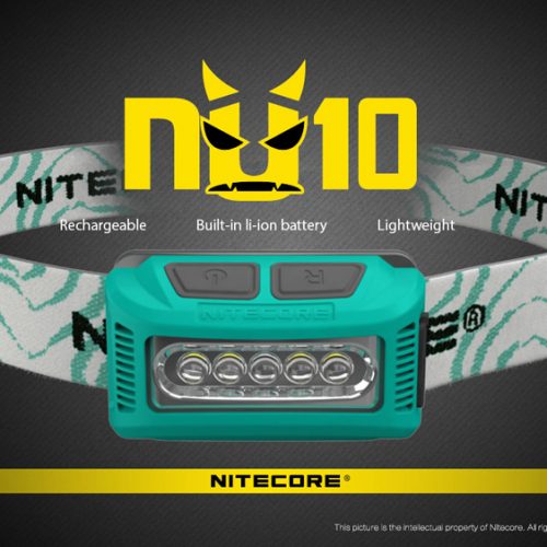 ΦΑΚΟΣ LED NITECORE HEADLAMP NU10, Black+Black Headband.