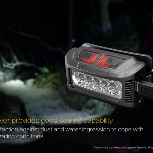 ΦΑΚΟΣ LED NITECORE HEADLAMP NU10, Black+Black Headband.