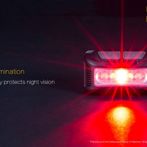 ΦΑΚΟΣ LED NITECORE HEADLAMP NU10, Black+Black Headband.