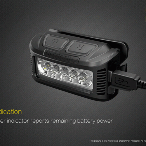 ΦΑΚΟΣ LED NITECORE HEADLAMP NU10, Black+Black Headband.