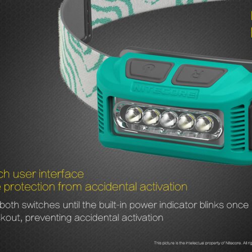 ΦΑΚΟΣ LED NITECORE HEADLAMP NU10, Black+Black Headband.