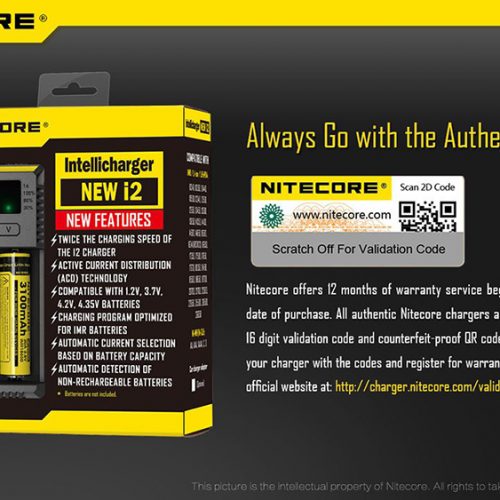 ΦΟΡΤΙΣΤΗΣ NITECORE i2EU, Δύο Θέσεων New.