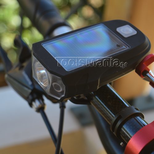 Επαναφοτιζόμενος φακός ποδηλάτου LED.