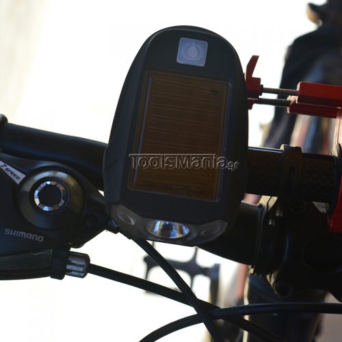 Επαναφοτιζόμενος φακός ποδηλάτου LED.