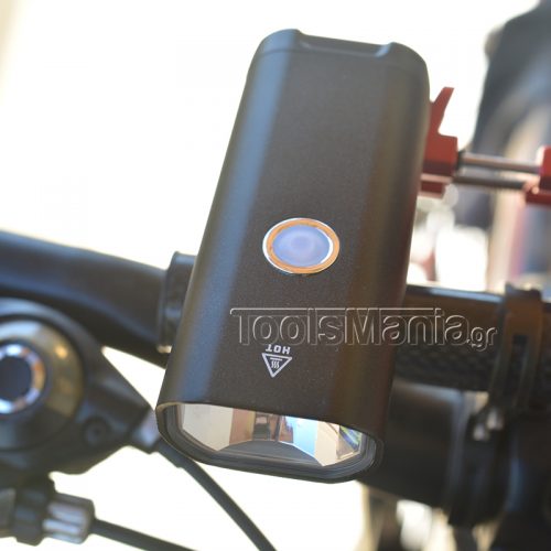 Φακός LED ποδηλάτου επαναφορτιζόμενος.