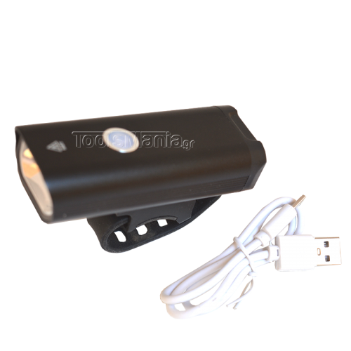 Φακός LED ποδηλάτου επαναφορτιζόμενος.
