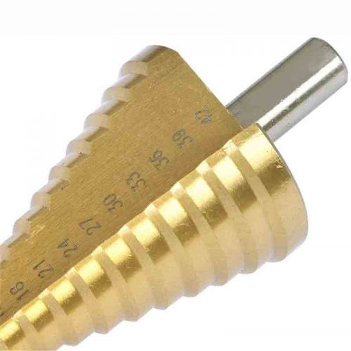 Τρυπάνι κωνικό 4 – 42 mm με επικάλυψη τιτανίου.