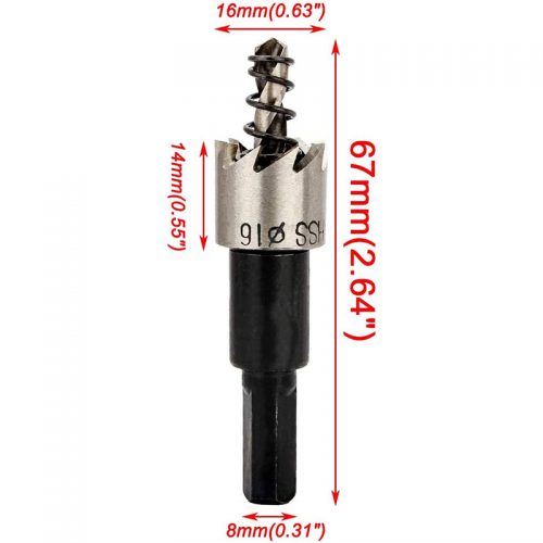 Ποτηροτρύπανο INOX 16 mm.