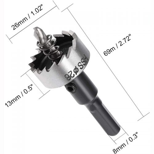 Ποτηροτρύπανο INOX 26 mm.