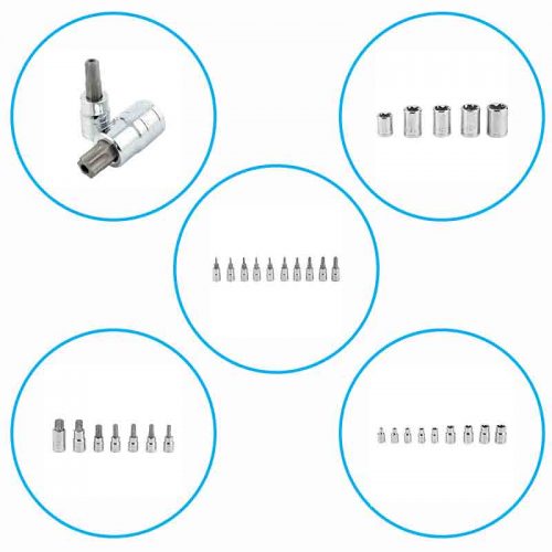 Σετ μύτες καρυδάκια & καρυδάκια θυληκά TORX 60 τεμαχίων.