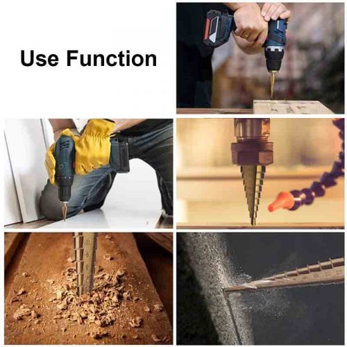 Σετ 3 τεμαχίων κωνικά τρυπάνια με επικάλυψη τιτανίου mm.