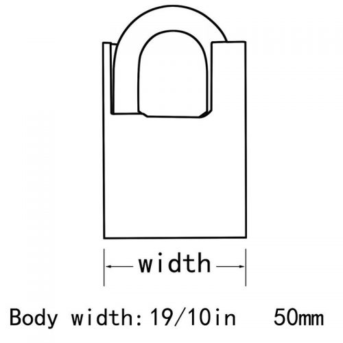 Λουκέτο ατσάλινο κλειστού λαιμού 50 mm.