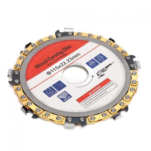 Δίσκος κοπής ξύλου για γωνιακό τροχό με αλυσίδα αλυσοπρίονου 115 mm 8 δόντια.