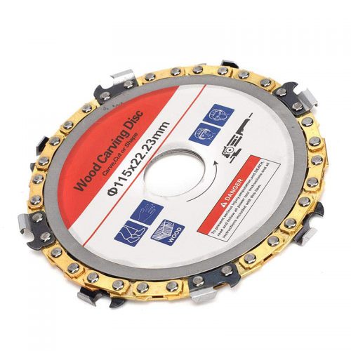 Δίσκος κοπής ξύλου για γωνιακό τροχό με αλυσίδα αλυσοπρίονου 115 mm 8 δόντια.