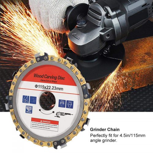 Δίσκος κοπής ξύλου για γωνιακό τροχό με αλυσίδα αλυσοπρίονου 115 mm 8 δόντια.