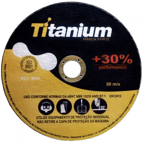 TITANIUM δίσκος κοπής σιδήρου & INOX 115 Χ 1 Χ 22,2 mm 100 τεμάχια.