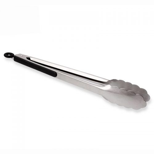 Τσιμπίδα BBQ ανοξείδωτη 30 εκατοστά μαύρη.