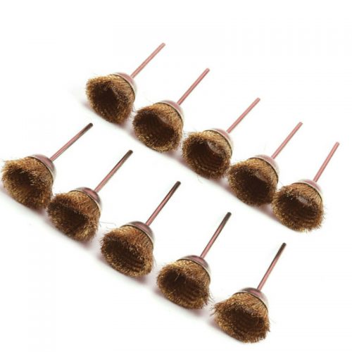 Συρματόβουρτσες πολυεργαλείου ορειχάλκινες κωνικές 25 mm σετ 10 τεμαχίων.