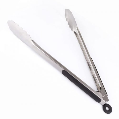 Τσιμπίδα BBQ ανοξείδωτη 30 εκατοστά μαύρη.