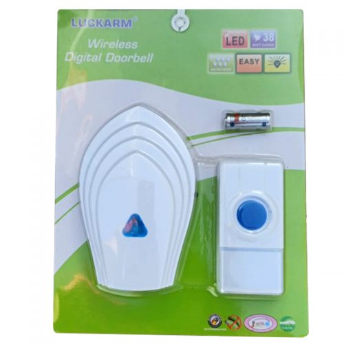 Αδιάβροχο ασύρματο κουδούνι μεγάλης εμβέλειας με φωτισμό.