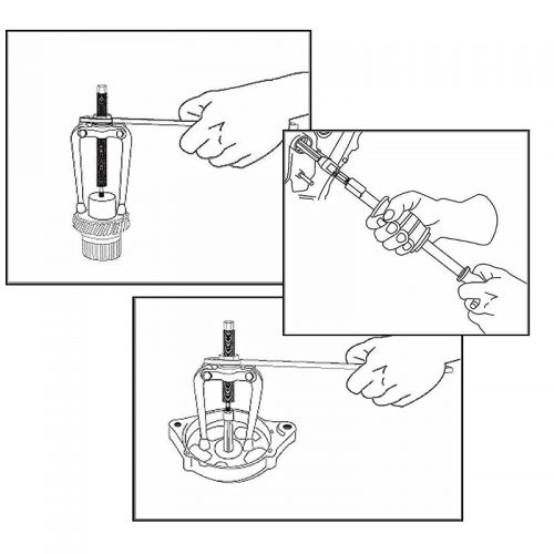 Εξολκέας για εσωτερικά τυφλά ρουλεμάν με κρούση σετ 16 τεμαχίων.