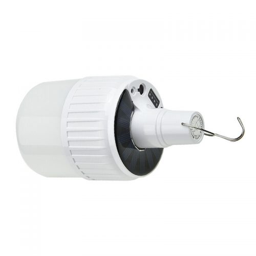 Ηλιακή επαναφορτιζόμενη λάμπα φωτιστικό νυκτός ασφαλείας με γάντζο & ηλιακό πάνελ αδιάβροχη 42 LED.