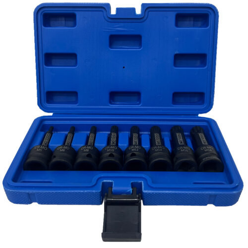 Σετ μύτες καρυδάκια μακριά SPLINE XNZ 1/2 ίντσας 8 τεμαχίων αέρος SKS TOOLS 23040011.