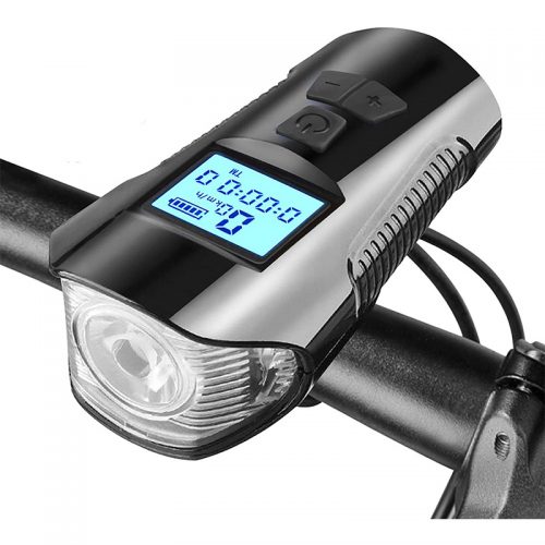 Φακός LED & κοντέρ ποδηλάτου με κόρνα 6 διαφορετικών ήχων FY 317.
