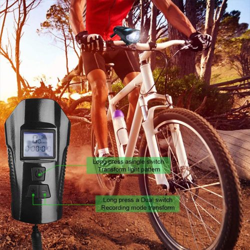 Φακός LED & κοντέρ ποδηλάτου με κόρνα 6 διαφορετικών ήχων FY 317.