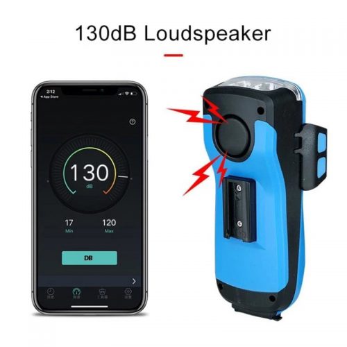 Βάση κινητού για ποδήλατο με φακό κόρνα και POWERBANK CK-2020 μπλε.