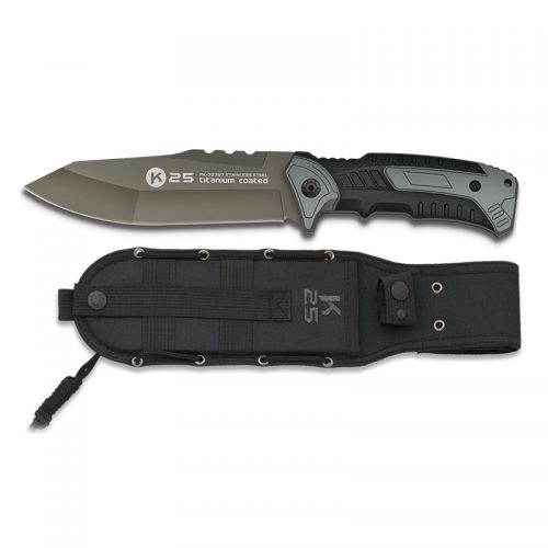 ΜΑΧΑΙΡΙ K25, Tactical Knife, Grey/Black, 14cm, 32267.