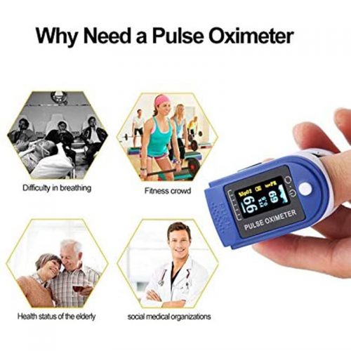 Παλμικό οξύμετρο δακτύλου ακριβείας & μεγάλη περιστρεφόμενη οθόνη & στις 4 Πλευρές.